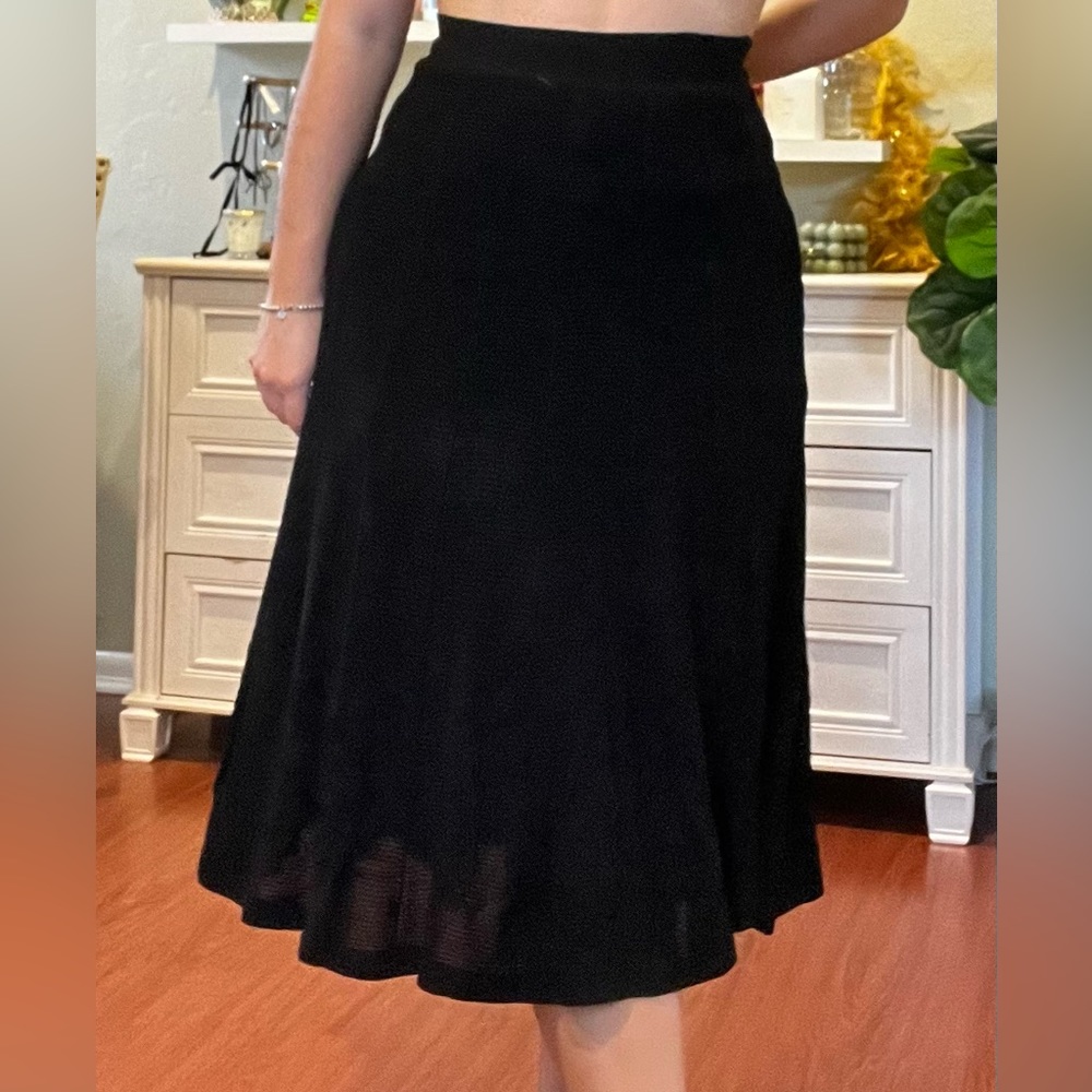 Black Vintage Midi Skirt